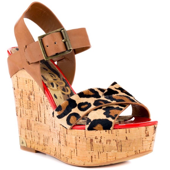 Sam Edelman Shoes - Sam Edelman Animal Print Sasha Wedge Sandal 7.5 **